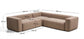 Divano ad angolo Blok 4 posti in ciniglia marrone 290 x 290 cm FSC Mix Credit