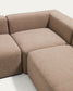 Divano ad angolo Blok 4 posti in ciniglia marrone 290 x 290 cm FSC Mix Credit
