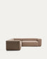 Divano ad angolo Blok 4 posti in ciniglia marrone 290 x 290 cm FSC Mix Credit
