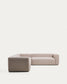 Divano ad angolo Blok 4 posti in ciniglia beige 290 x 290 cm FSC Mix Credit