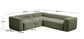 Divano ad angolo Blok 4 posti in ciniglia verde muschio 290 x 290 cm FSC Mix Credit