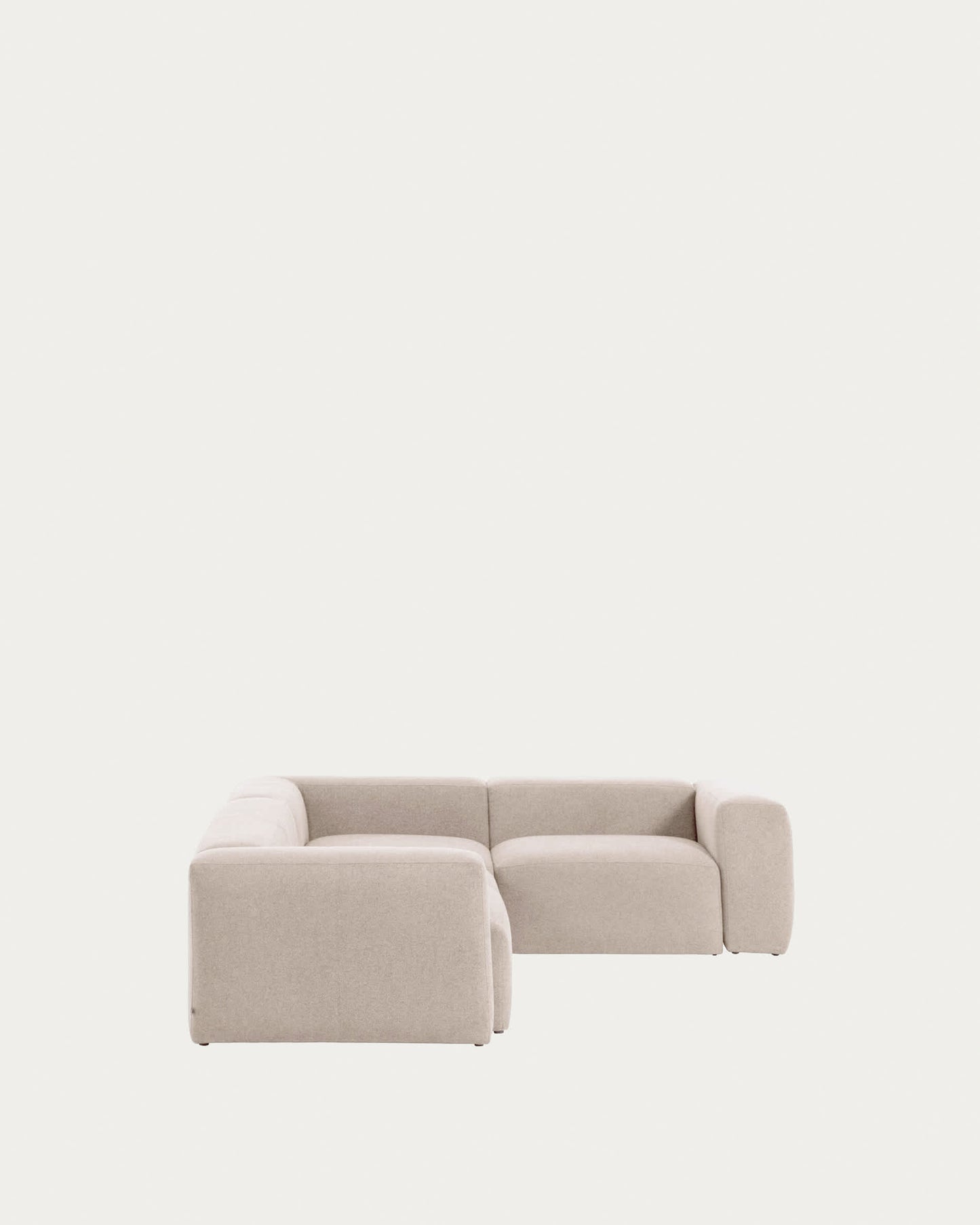 Divano ad angolo Blok 3 posti beige 290 x 230 cm