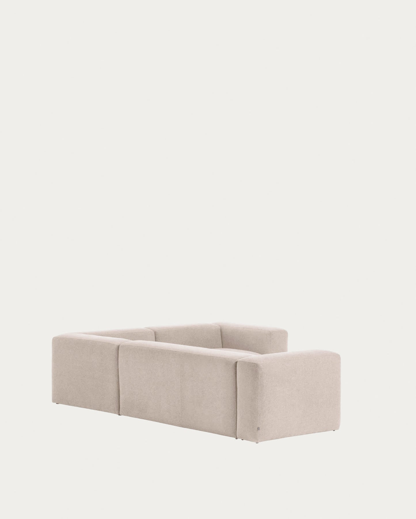 Divano ad angolo Blok 3 posti beige 290 x 230 cm