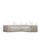 Divano ad angolo Blok 3 posti ignifugo in velluto a coste spesso écru 290 x 230 cm/230 x 290 cm FSC Mix Credit