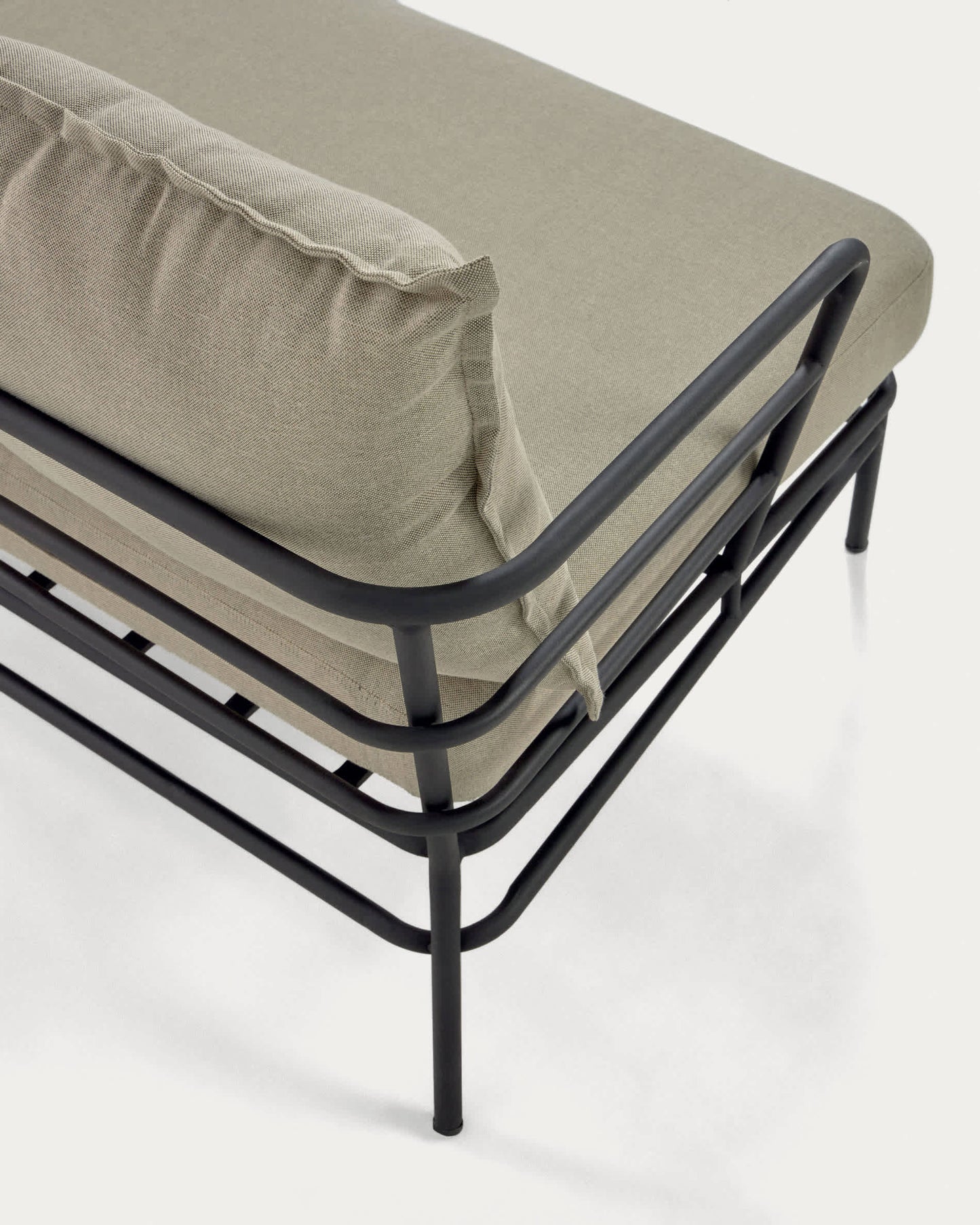 Divano Mareluz 3 posti in acciaio nero 197 cm