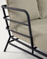Divano Mareluz 3 posti in acciaio nero 197 cm