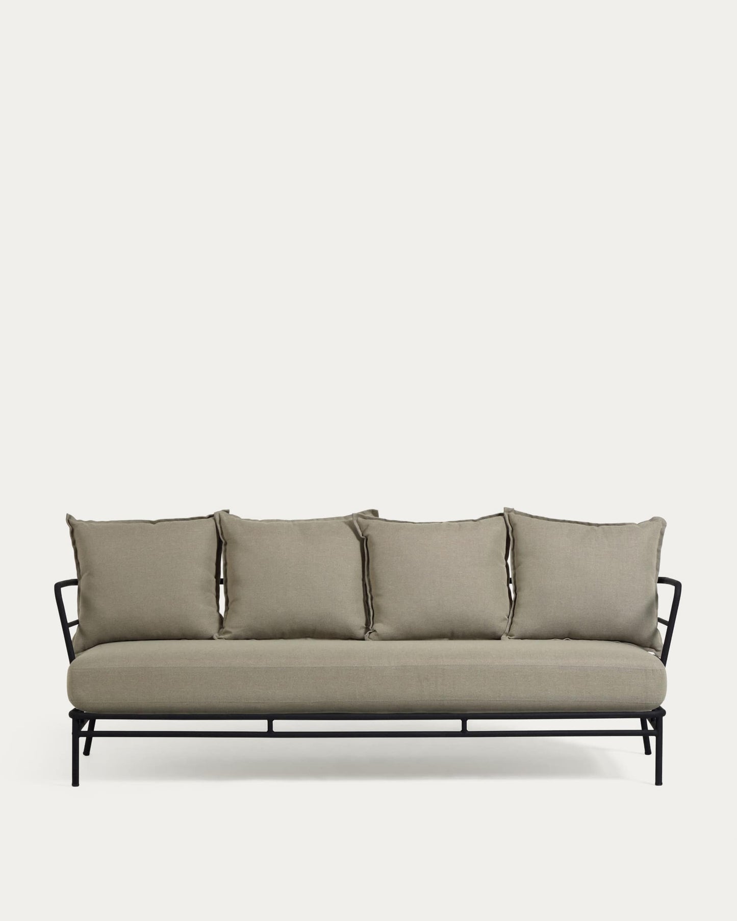 Divano Mareluz 3 posti in acciaio nero 197 cm