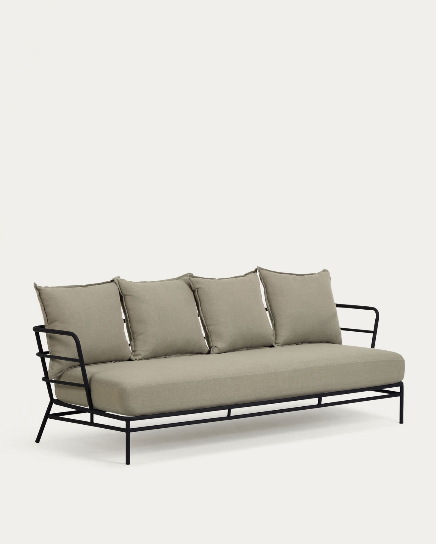 Divano Mareluz 3 posti in acciaio nero 197 cm
