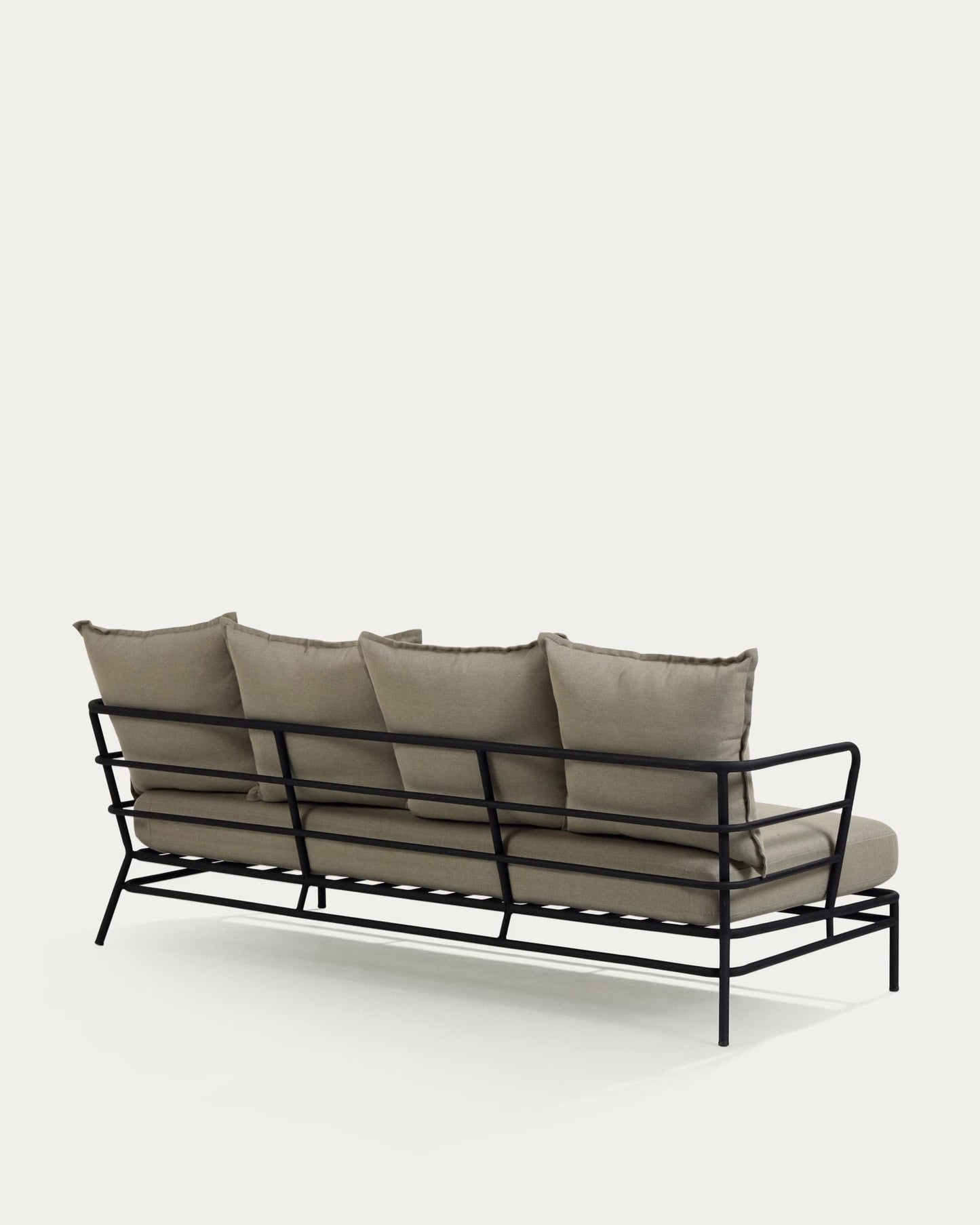 Divano Mareluz 3 posti in acciaio nero 197 cm