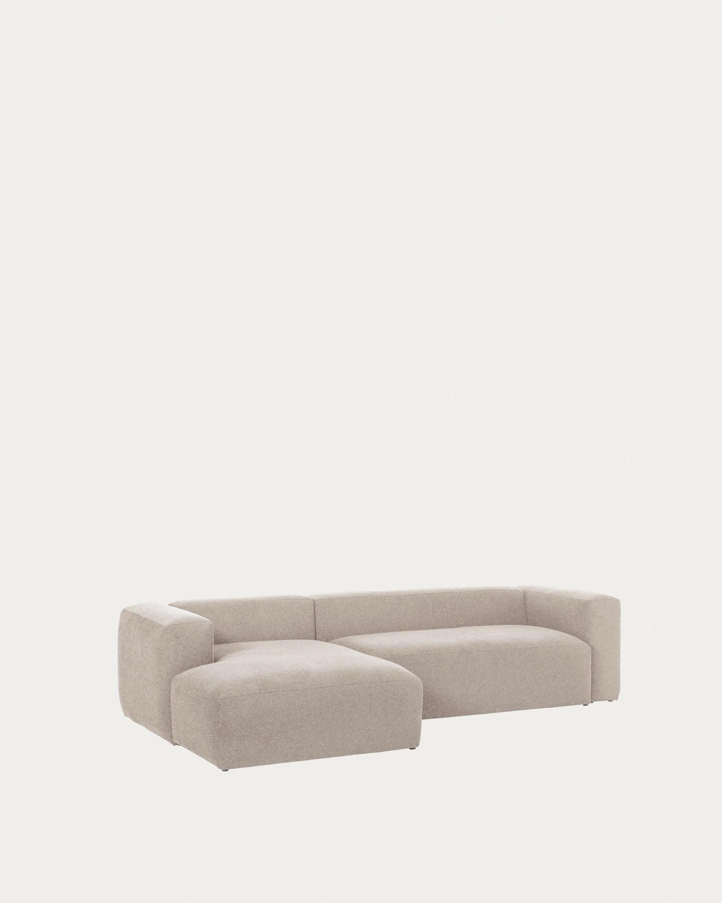 Divano Blok 3 posti con chaise longue sinistra beige 300 cm