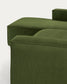 Divano Blok 3 posti chaise longue sinistra in velluto a coste spesse verde 300 cm