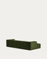 Divano Blok 3 posti chaise longue sinistra in velluto a coste spesse verde 300 cm