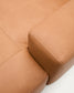 Divano Blok in pelle marrone a 3 posti con chaise longue a sinistra 300 cm
