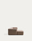Divano Blok 3 posti in ciniglia marrone con chaise longue sinistra 300 cm FSC Mix Credit