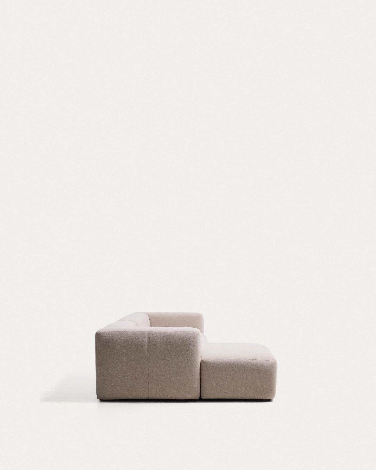 Divano Blok 3 posti in ciniglia beige con chaise longue sinistra 300 cm FSC Mix Credit