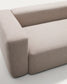 Divano Blok 3 posti in ciniglia beige con chaise longue destra 300 cm FSC Mix Credit