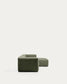 Divano Blok 3 posti in ciniglia verde muschio con chaise longue destra 300 cm FSC Mix Credit