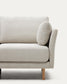 Divano 3 posti Gilma perla con chaise longue destra/sinistra e piedi naturali 261 cm