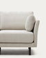 Divano 3 posti Gilma tessuto perla chaise longue destra/sinistra e piedi neri 261 cm