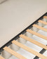 Divano letto Tanit bianco con piedi in legno massello di faggio finitura naturale 210 cm