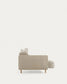 Divano Singa 3 posti con poggiatesta reclinabile e sedile allungabile beige 215 cm
