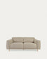 Divano Singa 3 posti con poggiatesta reclinabile e sedile allungabile beige 215 cm