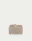 Divano Singa 3 posti con poggiatesta reclinabile e sedile allungabile beige 215 cm