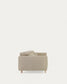 Divano Singa 3 posti con poggiatesta reclinabile e sedile allungabile beige 215 cm