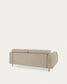 Divano Singa 3 posti con poggiatesta reclinabile e sedile allungabile beige 215 cm