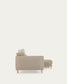 Divano Singa 3 posti con chaise longue destra, poggiatesta reclinabile e sedile allungabile beige 296 cm