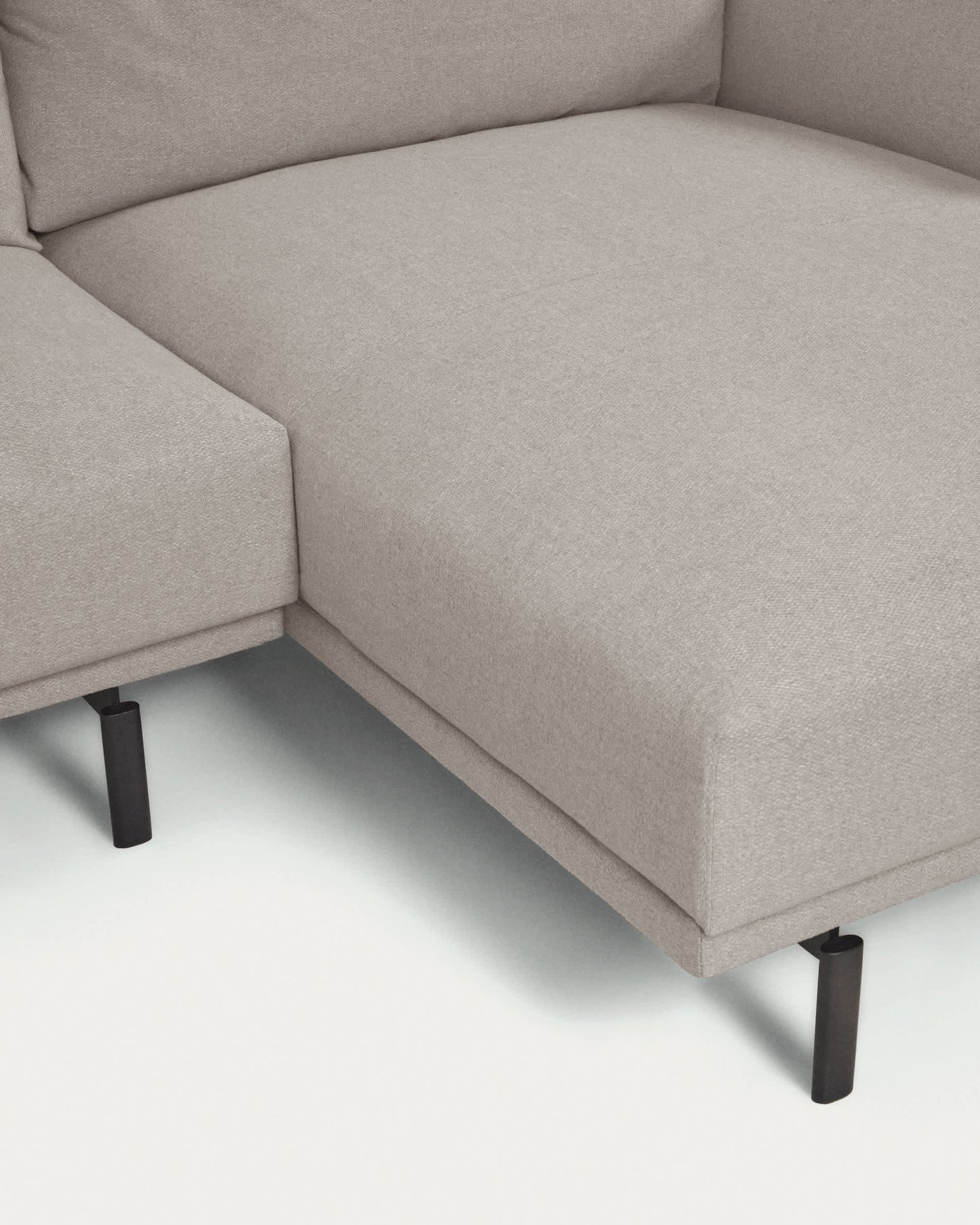 Divano Galene 3 posti con chaise longue destro beige 254 cm
