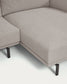 Divano Galene 3 posti con chaise longue destro beige 254 cm