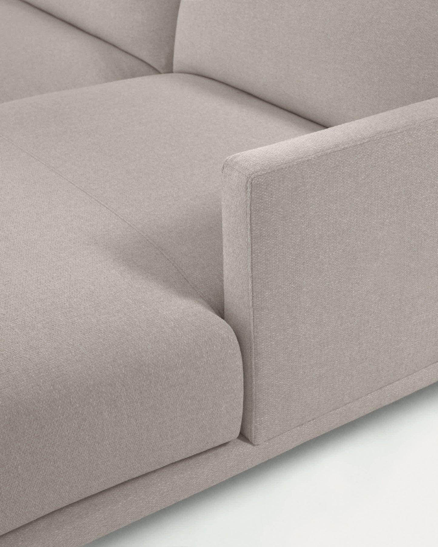 Divano Galene 3 posti con chaise longue destro beige 254 cm