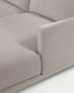 Divano Galene 3 posti con chaise longue destro beige 254 cm