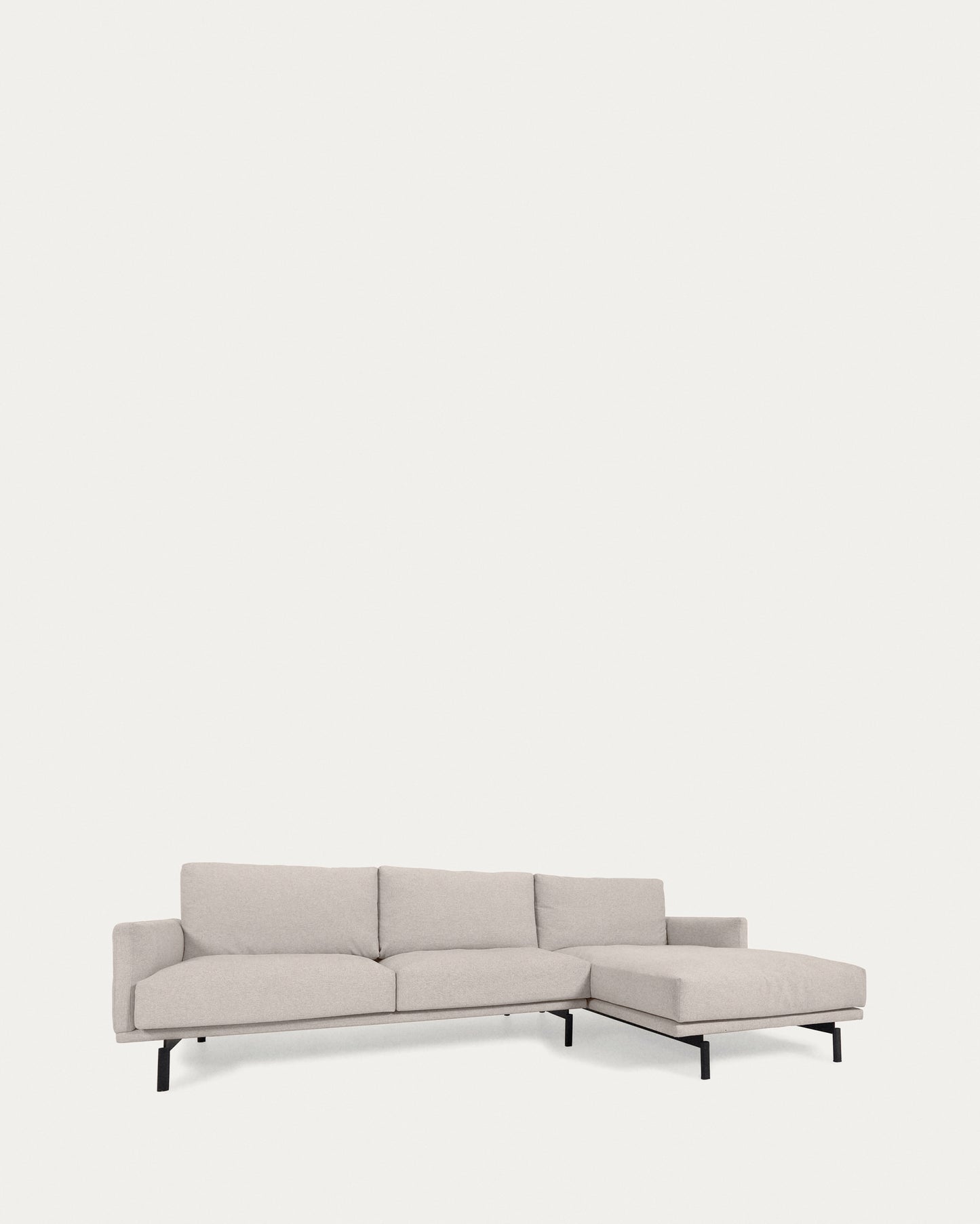 Divano Galene 3 posti con chaise longue destro beige 254 cm