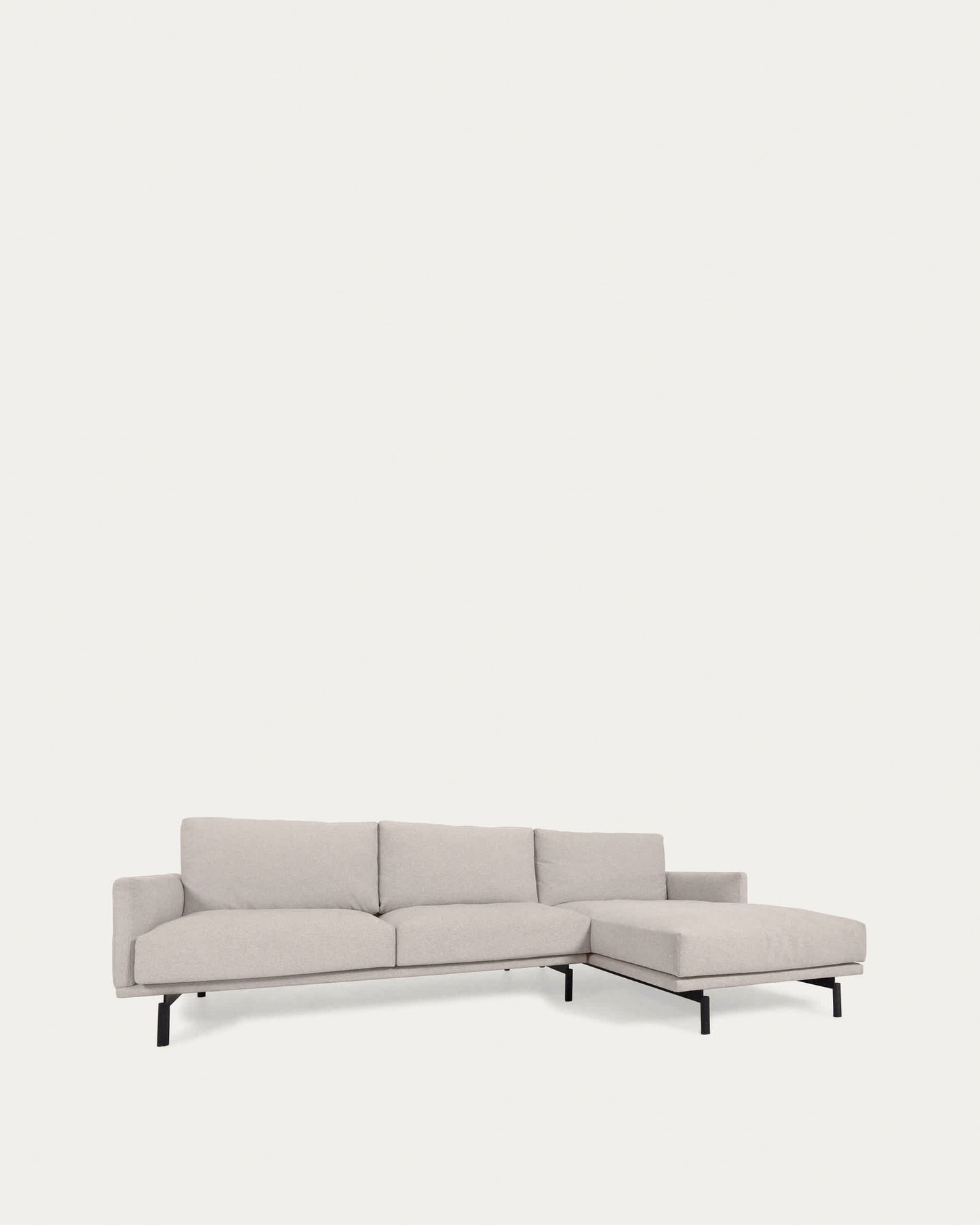 Divano Galene 3 posti con chaise longue destro beige 254 cm