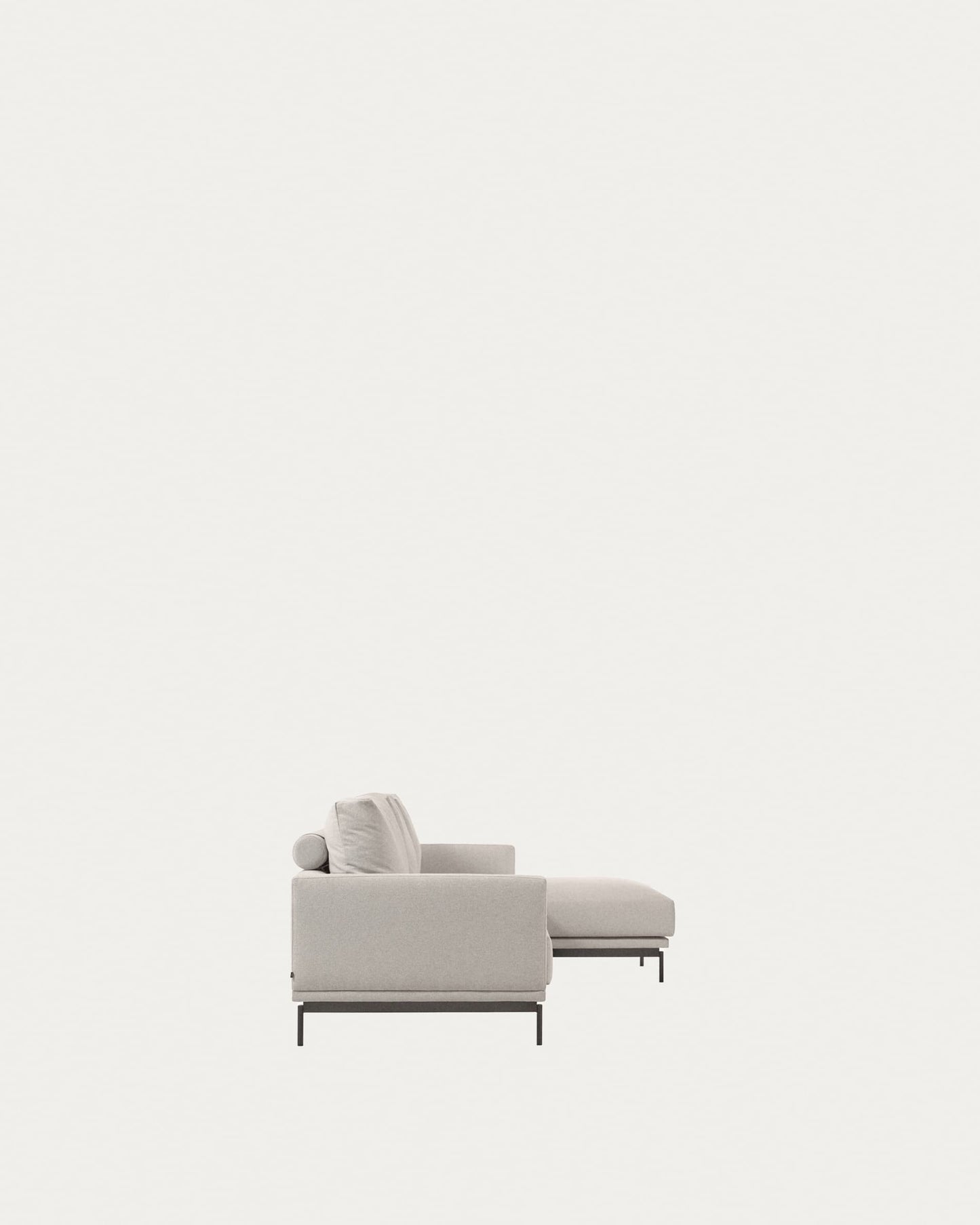 Divano Galene 3 posti con chaise longue destro beige 254 cm
