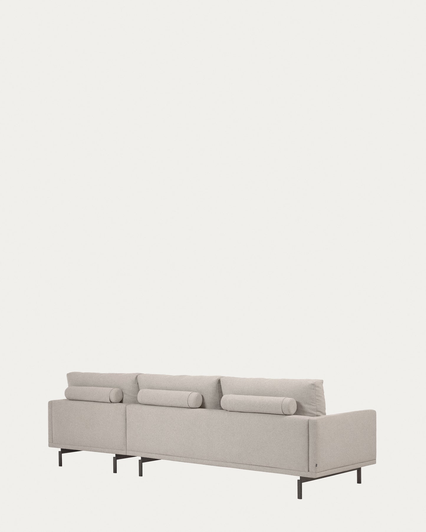 Divano Galene 3 posti con chaise longue destro beige 254 cm