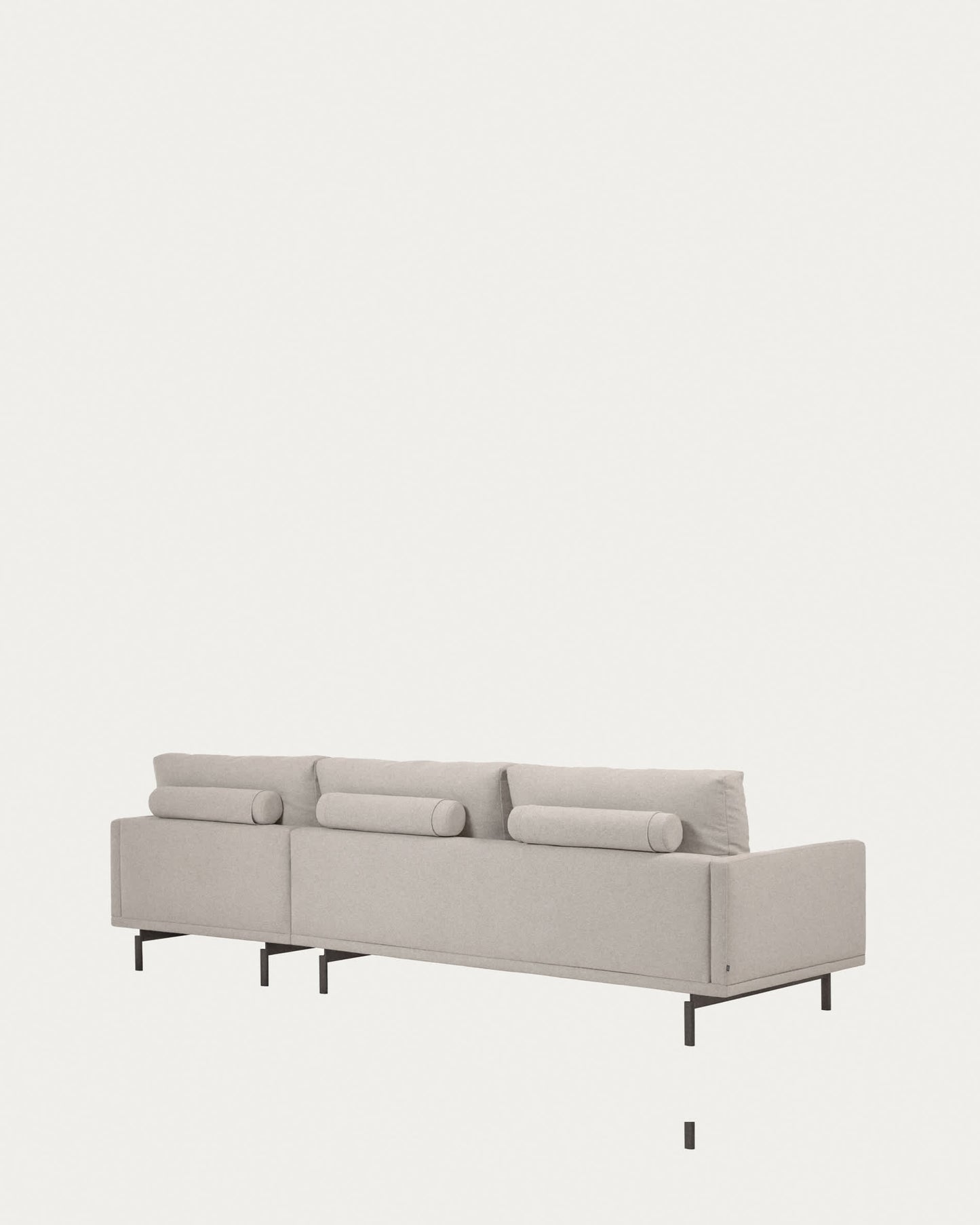 Divano Galene 3 posti con chaise longue destro beige 254 cm