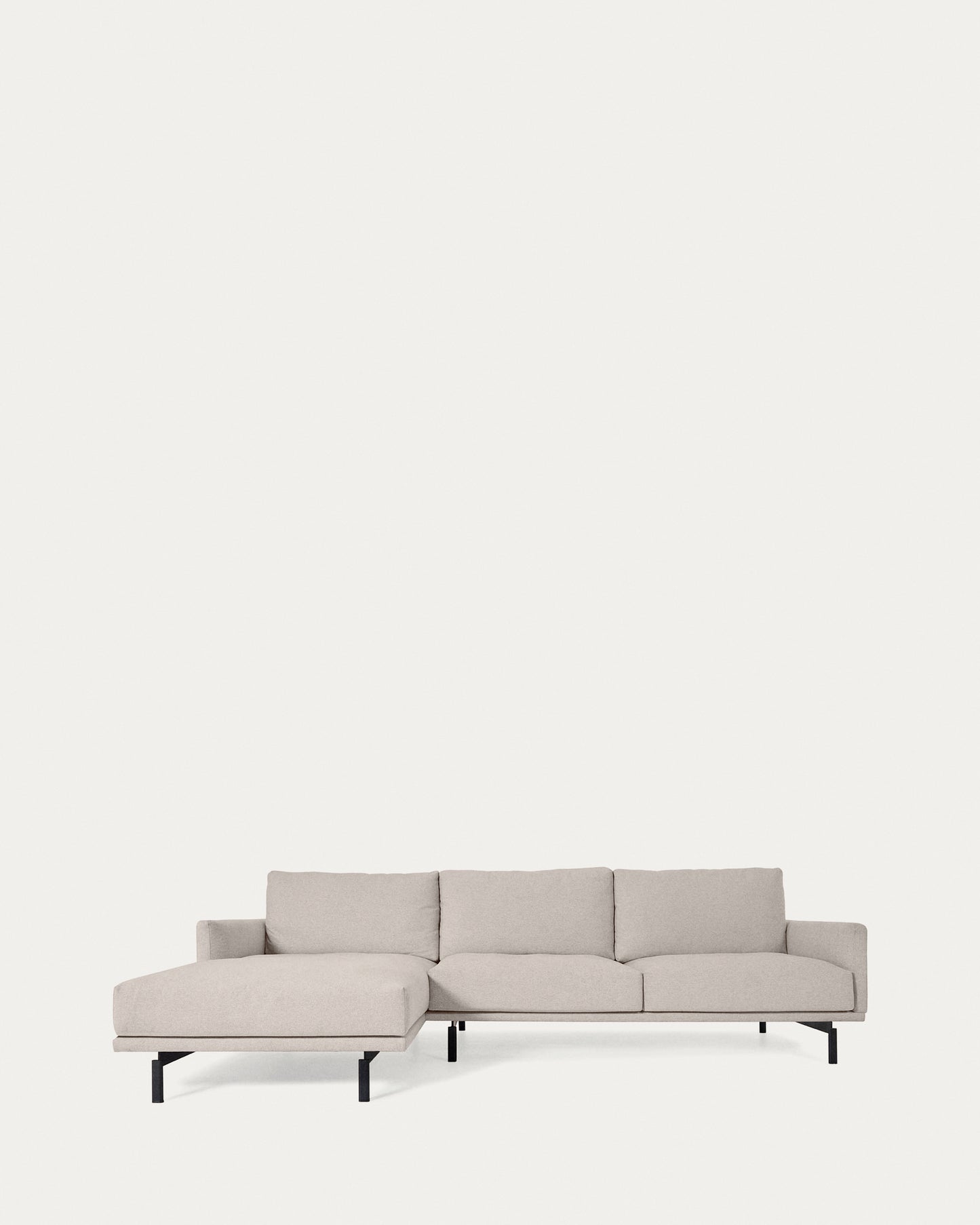 Divano Galene 3 posti con chaise longue sinistro beige 254 cm