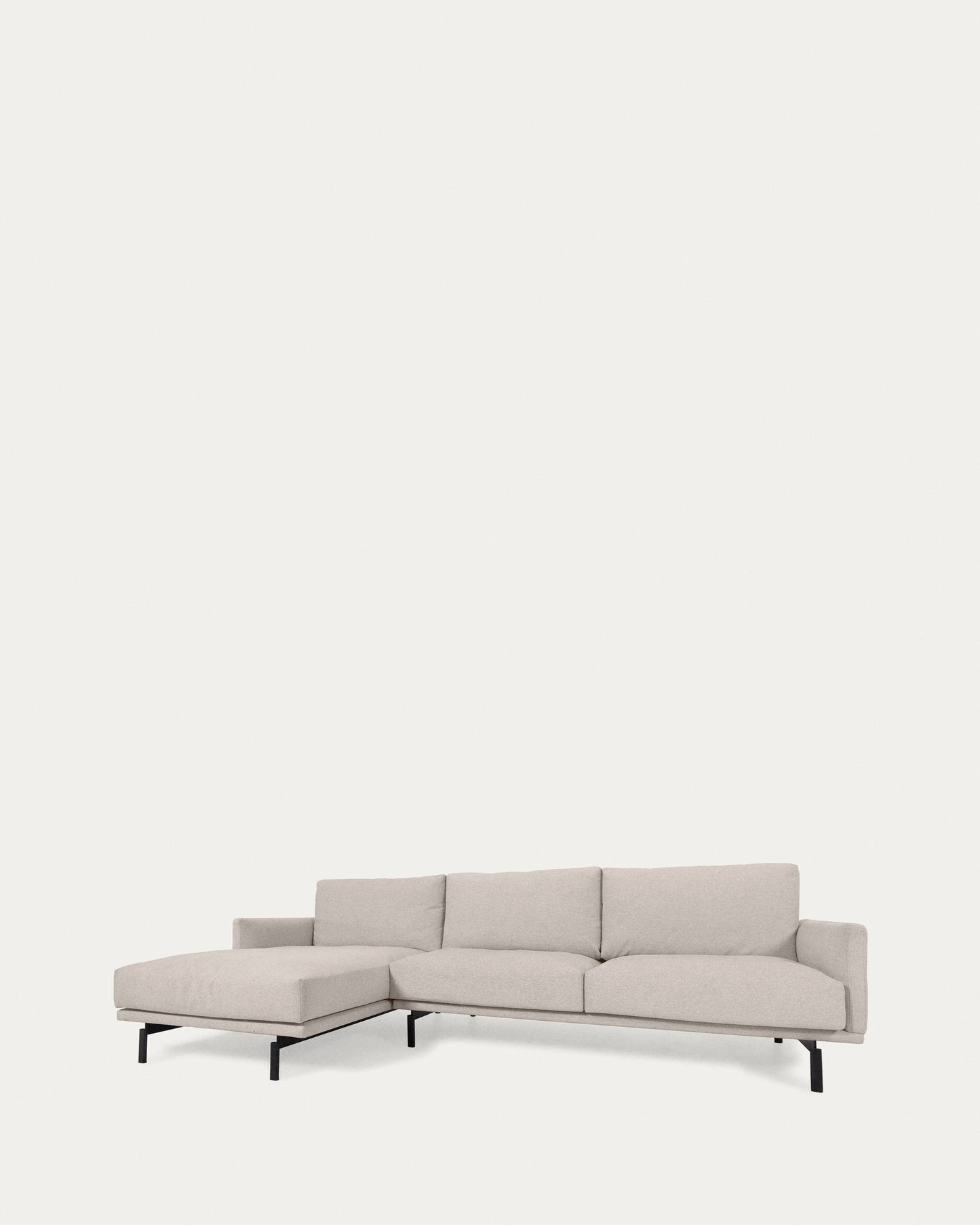 Divano Galene 3 posti con chaise longue sinistro beige 254 cm
