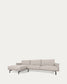 Divano Galene 3 posti con chaise longue sinistro beige 254 cm