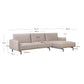 Divano Galene 4 posti con chaise longue destro beige 314 cm
