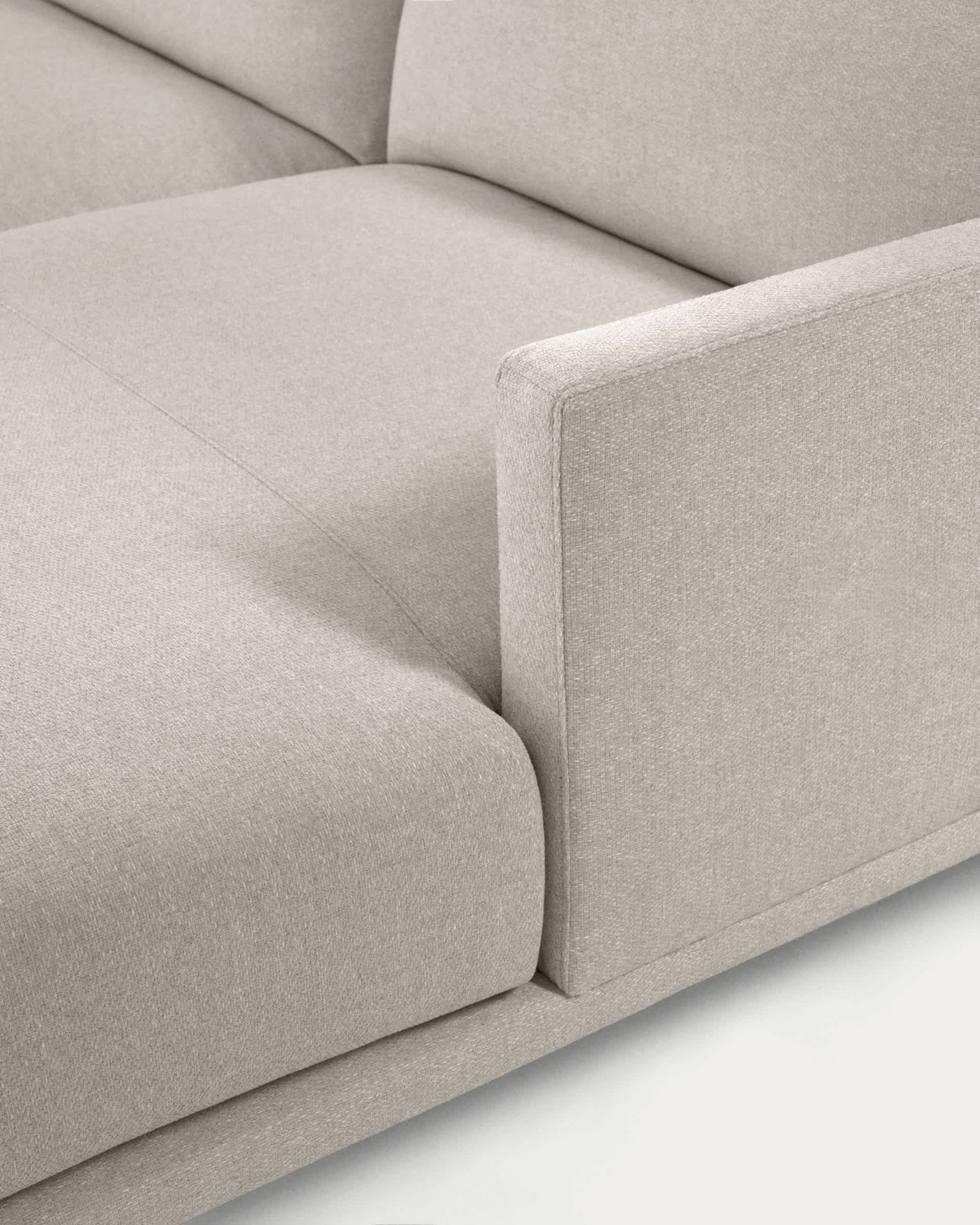 Divano Galene 4 posti con chaise longue destro beige 314 cm