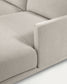 Divano Galene 4 posti con chaise longue destro beige 314 cm