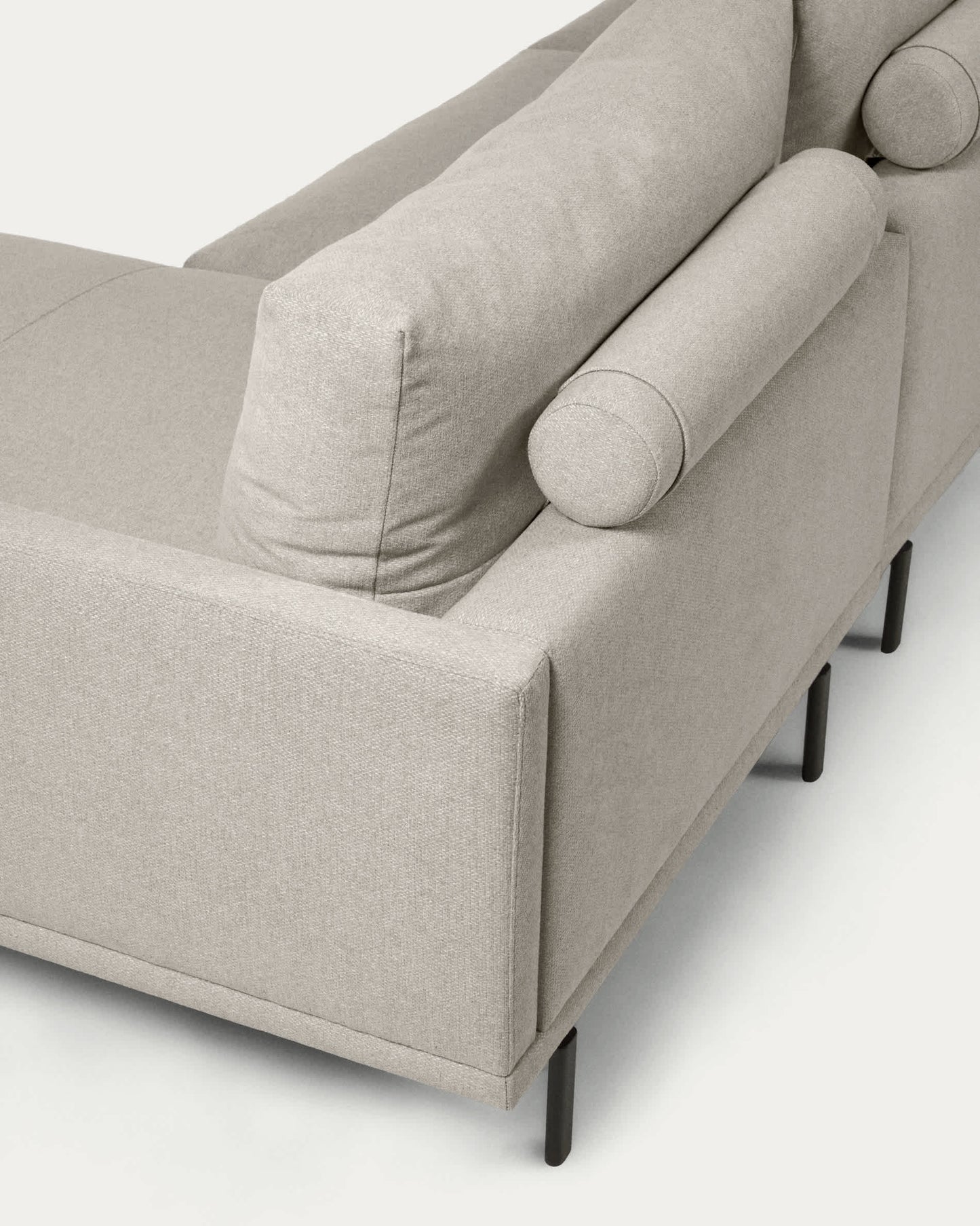 Divano Galene 4 posti con chaise longue destro beige 314 cm