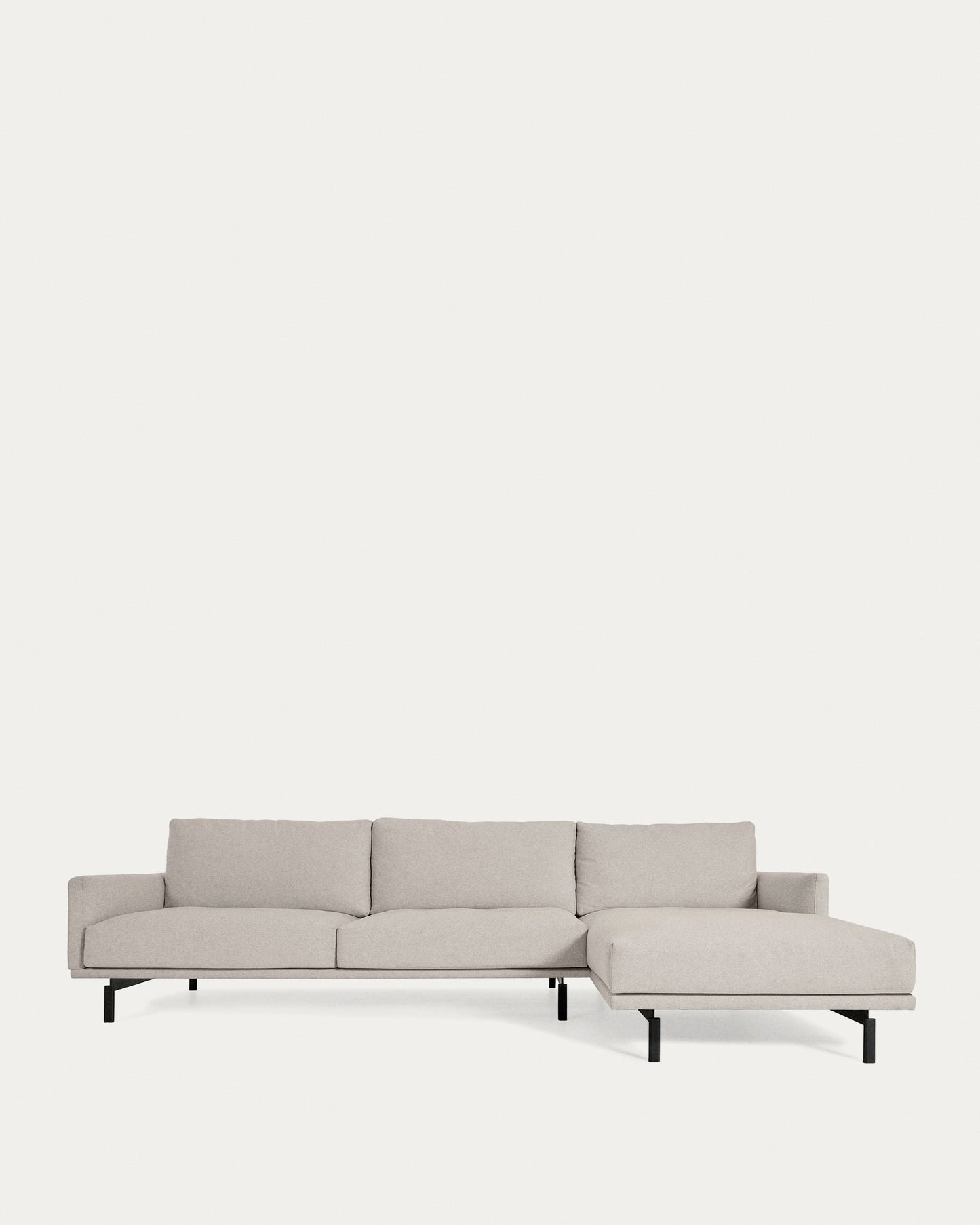 Divano Galene 4 posti con chaise longue destro beige 314 cm