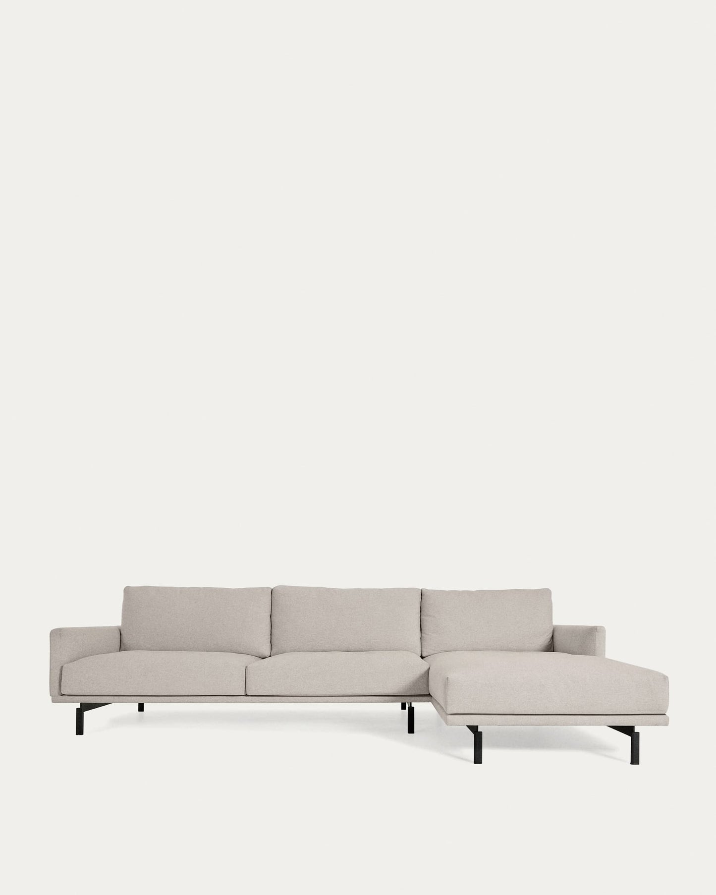Divano Galene 4 posti con chaise longue destro beige 314 cm