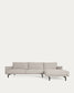 Divano Galene 4 posti con chaise longue destro beige 314 cm