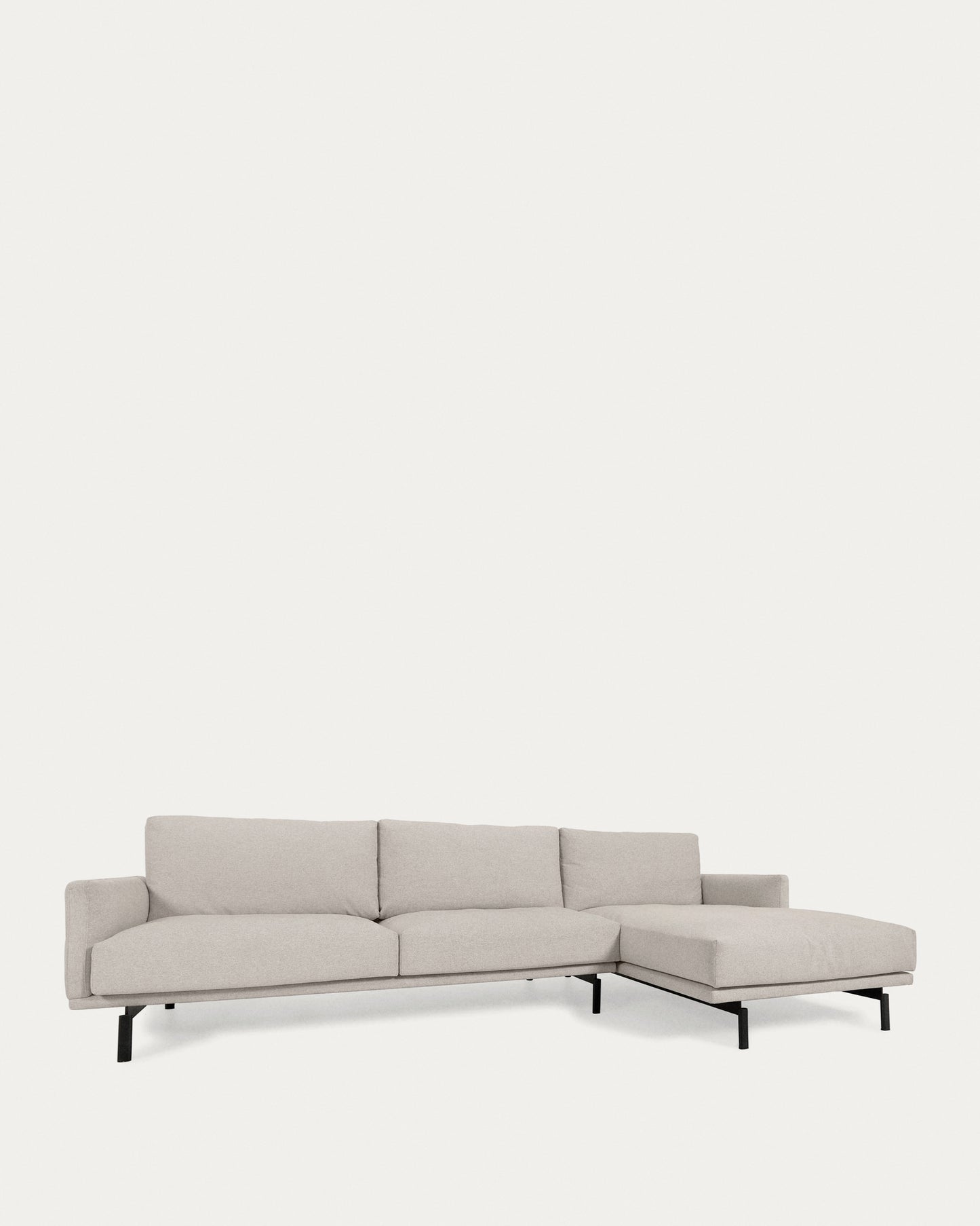 Divano Galene 4 posti con chaise longue destro beige 314 cm